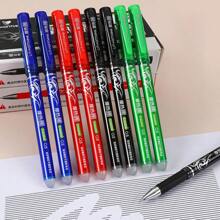 2pcs/4pcs/12pcs/24pcs/27pcs Erasable Ball Pens (Black/Red/Blue/Green Refills Available), 0.5mm Thermal Erasable Ink Pen, Durable & Easy To Correct, Keep Text Neat, Creative Student Stationery, Suitable For Note-Taking, Pricing, Highlighting Etc., Can Be Given As Learning Rewards, School Prizes To Students, Classmates, Teachers