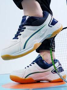 TACHUAN Badminton Schuhe für Herren - Neue Mesh atmungsaktive Spezial Anti-Rutsch Badminton Sportschuhe