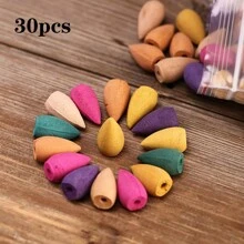 600Pcs Backflow Incense Natural Fragrant Indoor Use For Deodorization & Air Purification, Variety Of Scent: Sandalwood, Agarwood, Rose, Wormwood, Lavender, Great For Bathroom, Anti-Mosquito & Soothing Sleep, Yoga & Meditation, Party Decoration