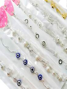 Kit 4/8 Gold/Silver Plated Bracelets - Assorted Women's - prata 4 unidade sắp xếp - Xem 4
