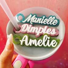 1 件定制个性化 20 盎司 /30 盎司 /40 盎司亚克力水瓶，带铭牌运动水瓶水瓶配件个性化礼物生日礼物圣诞礼物，妈妈节日礼物 - 多色 - 查看 12