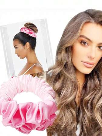 1 st sömniga hårsnoddar, gör-det-själv-sömnhårsnodd, hästsvanshållare, stylingverktyg, 2-i-1 locktång, mjuka hårsnoddar, gör-det-själv-hårsnoddar för över natten, värmefri hårsnodd, hårstylingverktyg