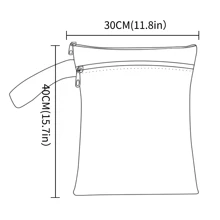 1 Stück Nass-Trocken Beutel für Stoffwindeln von Babys mit 2 Fächern, wasserdicht waschbar Aufbewahrungstasche zum Reisen für Badeanzug, Gym, Strandtuch