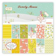 12pcs 6*6inch Spring Inspired Series DIY Scrapbooking Background Papers, Non-Adhesive, Craft Cutting Papers With Single-Sided Printing, Easy To Cut