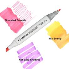 12 Grey Colors Twin Tips Marker Pen Set For School Art Supplies - 12 Cool Grey - View 4