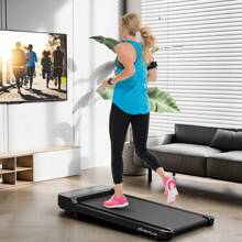 Lifezeal 2.5HP Under Desk Treadmill For Home And Office Remote Control LED Display Black/White - View 2