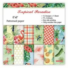 12pcs 6*6inch Spring Inspired Series DIY Scrapbooking Background Papers, Non-Adhesive, Craft Cutting Papers With Single-Sided Printing, Easy To Cut