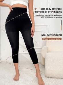 Women's High Waisted Capri Leggings Tummy Control Pants Thigh Slimmer Butt Lift Body Shaper Bottoms For Underwear