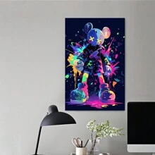 KAW Fashion Street Graffiti Canvas, Personalized Hip Hop Culture Wall Art, Suitable For Bedroom, Kitchen, Dining Room, Living Room, Office, And Other Home Wall Decorations