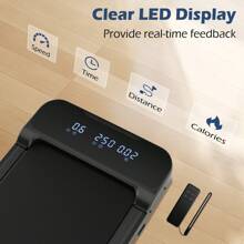 Lifezeal 2.5HP Under Desk Treadmill For Home And Office Remote Control LED Display Black/White - View 5