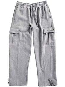 Pro Club Men's Heavyweight Fleece Cargo Pants - Army Green - View 4