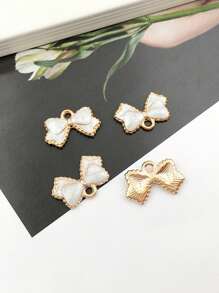 10 pièces Charmes de nœud en émail, pendentifs de nœuds papillon de couleurs assorties, mini nœuds papillon mignons pour artisanat DIY, bracelets, colliers, boucles d'oreilles, accessoires de bijouterie
