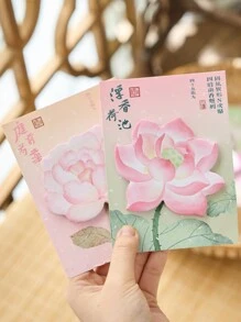 1pc/45pcs Set National Style Fragrant Sticky Notes, Memo, Remarks, Various Occasions,School Supplies,Back To School