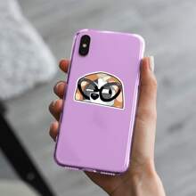 1PC, Funny 3 Inch Removable Outdoor Waterproof Vinyl Creative Gift Cute Pet Class Cartoon Stickers Funny Dog Sticker Cartoon Dog Sticker Dog With Glasses Sticker Pet Humor Sticker Sassy Dog Sticker