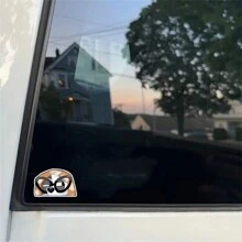 1PC, Funny 3 Inch Removable Outdoor Waterproof Vinyl Creative Gift Cute Pet Class Cartoon Stickers Funny Dog Sticker Cartoon Dog Sticker Dog With Glasses Sticker Pet Humor Sticker Sassy Dog Sticker