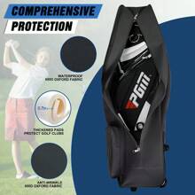 Premium Soft-Padded Golf Travel Bag With Anti-Impact Support System - 1200D Oxford Fabric Golf Travel Cover