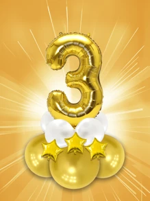 12pcs/Set 32-Inch (Approx. 80cm) Multicolor Number Balloons, 0-9 Large Metallic Foil Number Balloons Made Of Polyester Film, Suitable For Birthday Party Decorations, Wedding Anniversary Celebrations, Baby Showers, And All Festive Occasions - Multicolor - View 49