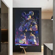 Lienzo con estilo de graffiti de moda KAW, decoración de pared de arte callejero personalizado de hip hop, adecuado para dormitorio, cocina, comedor, sala de estar, oficina y otras decoraciones de pared del hogar
