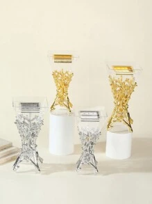 Transparent Geometric Luxury Alloy Incense Burner, Suitable For Gifts Birthday Graduation