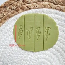 Molde de arcilla polimérica con forma de hoja fresca para hacer pendientes, herramienta de manualidades para dar forma y moldear colgantes con diseño de patrón de planta verde