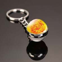 1pc 8 Planets Galaxy Moon Crystal Glass Keychain Pendant Keyring Gift Souvenir Car Accessories Bag Charm