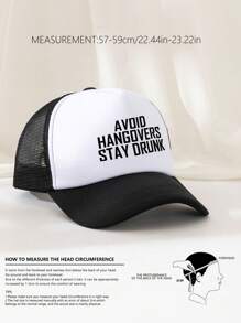 1pc Unisex Printed Decorative Funny Sponge Mesh Trucker Hat, Baseball Cap, Sun Hat, Suitable For Everyday Use, Outdoor Travel, Hiking, Beach - Multicolor - View 8