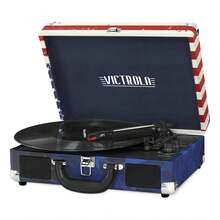 Journey Bluetooth Suitcase Record Player With 3-Speed Turntable