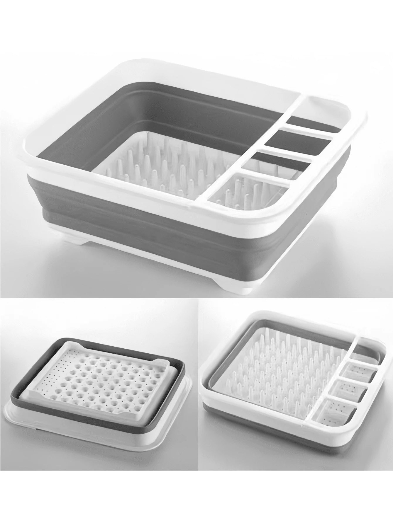 1 件可折叠碗碟架，可折叠洗碗机干燥架，适用于厨房水槽，沥水篮，厨房储物架，节省空间的碗碟收纳架厨房用具架，储物盒，便携式洗碗机架，适用于厨房、房车、露营车和旅行拖车 - 彩色 - 查看 1