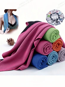 Toalha esportiva multicolorida de secagem rápida, toalha refrescante para exercícios ao ar livre, maquiagem, ioga, ciclismo, absorve o suor, escola, volta às aulas, viagem, itens essenciais para viagem, itens essenciais para casa, toalha, cuidados com a pele