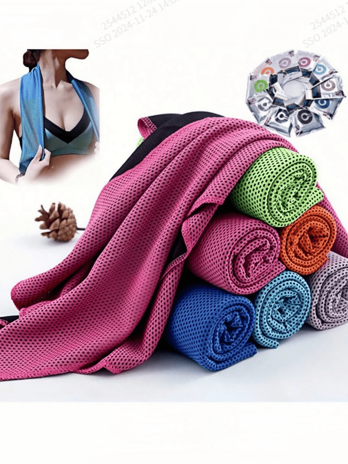 Toalha esportiva multicolorida de secagem rápida, toalha refrescante para exercícios ao ar livre, maquiagem, ioga, ciclismo, absorve o suor, escola, volta às aulas, viagem, itens essenciais para viagem, itens essenciais para casa, toalha, cuidados com a pele