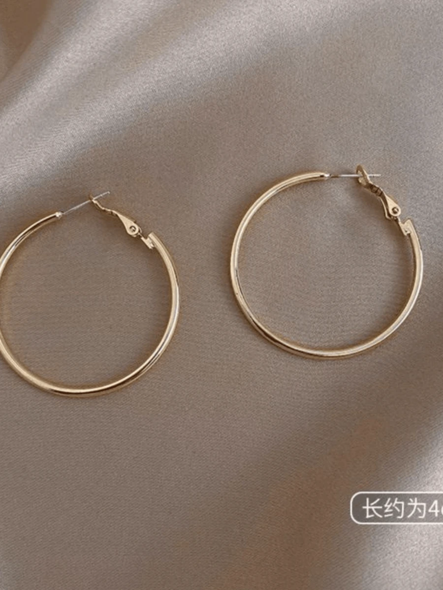 Brinco de Argola diâmetro 4cm europeu e americano fashion