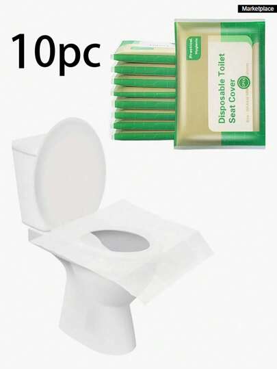 10 قطع أغطية مقعد المرحاض القابلة للتخلص منها للسفر والتخييم والفنادق، اكسسوارات حمام ورقية مقاومة للماء وذائبة في الماء، ديكور حمام وديكور الخريف