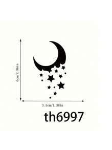 4 Stücke Sterne und Mond Spiegel Aufkleber, als Autodekoration, Rückspiegel Deko, Geschenke zu Geburtstag und Abschluss