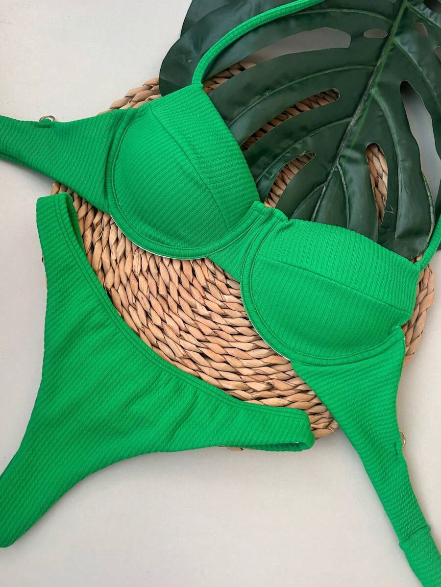 Women Bikini Sets - Green Flag - View 1