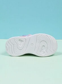 时尚 LED 发光皮革透气运动鞋，适合男孩和女孩 - 休闲、减震、防滑户外跑步和步行鞋，四季皆宜 - 粉色 - 查看 7