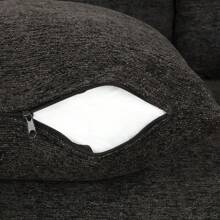 104.5" Modern L-Shape 3 Seat Reversible Sectional Couch Pull Out Sleeper Sofa With Storage Chaise And 2 Stools For Living Room Furniture Set Charcoal Grey