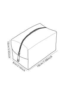 Animal Pattern Double-Sided Printed Diamond Grid Octagonal Makeup Bag Multifunctional Carry On Bag - Suitable For Girls Portable Toiletries Zipper Storage Bag For Women's Cosmetics And Travel Essentials Zipper Makeup Bag - Multicolor - View 6