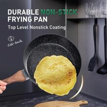 MAISON ARTS Pots And Pans Set Non Stick, 15 Pcs Non Toxic Hammered Cookware Set, Black Granite Induction Kitchen Cooking Sets - 預設 - 查看 3