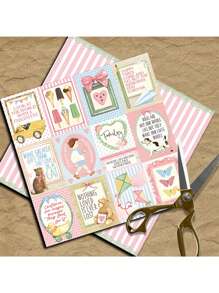 12 piezas de papel con patrón de flores y plantas vintage para scrapbooking, papelería creativa para Año Nuevo, San Valentín, Pascua, estilo retro, suministros de oficina, aprendizaje estudiantil, decoraciones de fiesta, tarjetas de felicitación, cajas de regalo DIY, caja de explosión, útiles escolares, regreso a clases