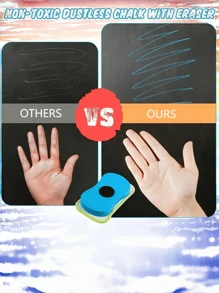 1 Stück wiederverwendbar & waschbares Tafel-Radierer Set - magnetisch, Whiteboard-Radierer geeignet für Kreidemarken, Heim- und Büronutzung, in Blau, Gelb und Rot erhältlich