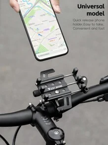 WEST BIKING WEST BIKING Fahrrad Handyhalter aus Aluminium-Legierung mit 7 Griffen, stoßfester Lieferung Navigations-Halterung, Fahrrad Zubehör