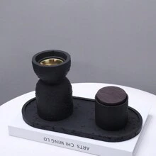 Quemador de incienso de resina de piedra ágata a rayas simple