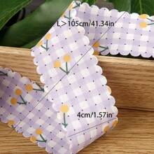 Cinta a cuadros impresa por ambos lados, accesorio de pelo hecho a mano en forma de lazo, flor para el cuello, decoración de sombrero, encaje a cuadros para acolchar