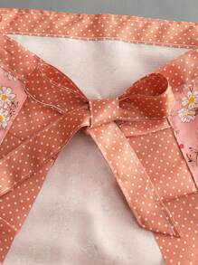 1 pieza Delantal de cintura de estilo rústico de lienzo transpirable, fresco y lindo, duradero y resistente al aceite para cocinar, uso en la cocina, uso doméstico - Delantal de cocina y comedor de media longitud