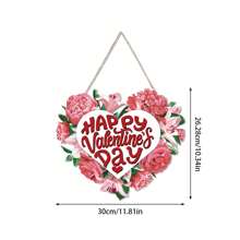1 szt./2 szt. w kształcie serca, walentynkowe ozdoby wiszące, kwiatowy prezent w kształcie serca dla partnera, idealny na walentynkową atmosferę - Wielokolorowe - Zobacz 4