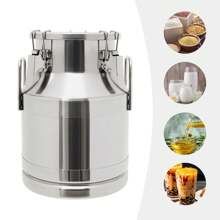 201 Stainless Steel 10L Milk Jug Sealed Bucket - Bạc - Xem 1