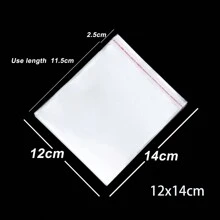 beadia 100 Chiếc/Mẻ Túi Trong Suốt Tự Dán Kín Túi Giấy Nhựa OPP Túi Quà Tặng Và Túi Nhỏ Túi Đóng Gói Trang Sức - Trong sáng - Xem 16