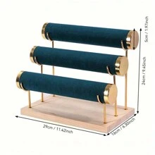 高端精致实木和天鹅绒手链架，用于居家展示手链、脚链、珠宝，适合女友礼物，适合阳光旅行和返校