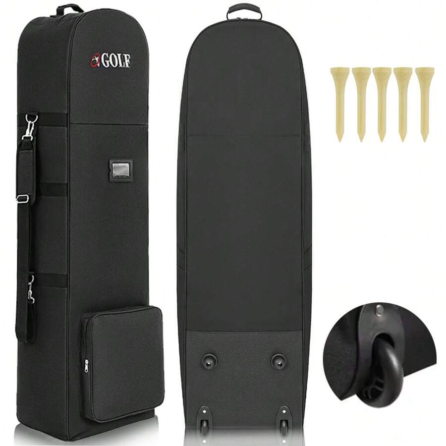 Premium Soft-Padded Golf Travel Bag With Anti-Impact Support System - 1200D Oxford Fabric Golf Travel Cover