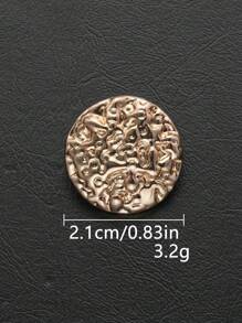 Set de 6/12 botones metálicos redondos con textura de piedra convexa, botones decorativos versátiles para abrigos, suéteres, chaquetas informales, zapatos, sombreros, manualidades DIY
